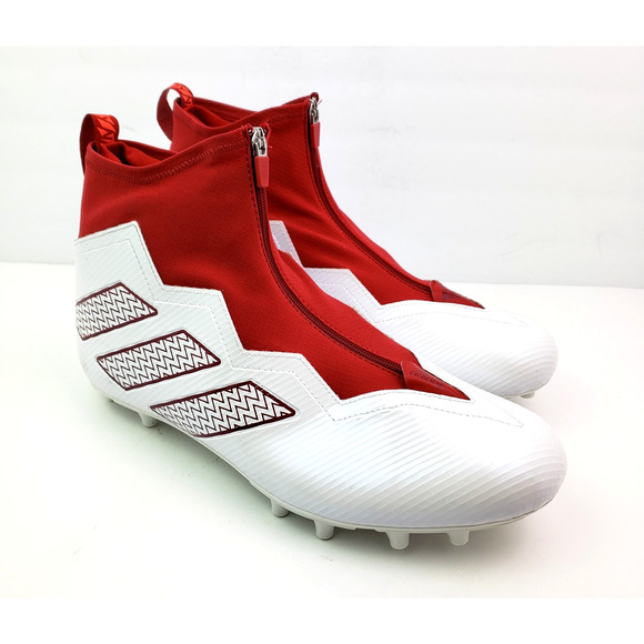 Adidas SM Nasty Fly Mens Size 14 Red White Lineman Football Cleats